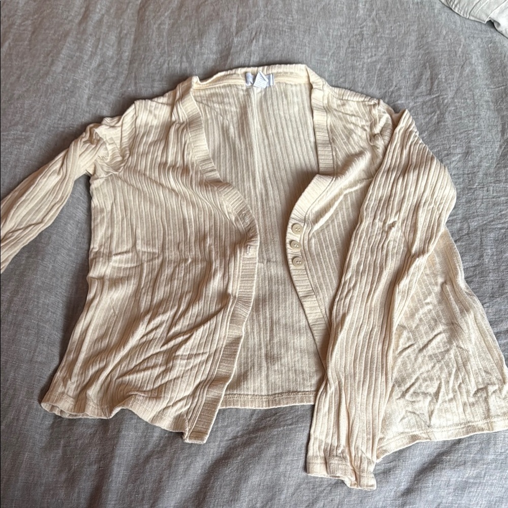 Beyond Yoga Cream Ribbed Top